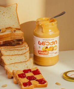 Snacky Classic 1 კგ მიწისთხილის კარაქი ტოსტთან და ჯემთან ერთად