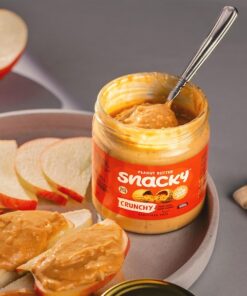 Snacky Crunchy 400g მიწისთხილის კარაქი ვაშლის ნაჭრებთან ერთად