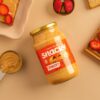 Snacky Crunchy 1 კგ მიწისთხილის კარაქი მარწყვთან და ტოსტთან ერთად